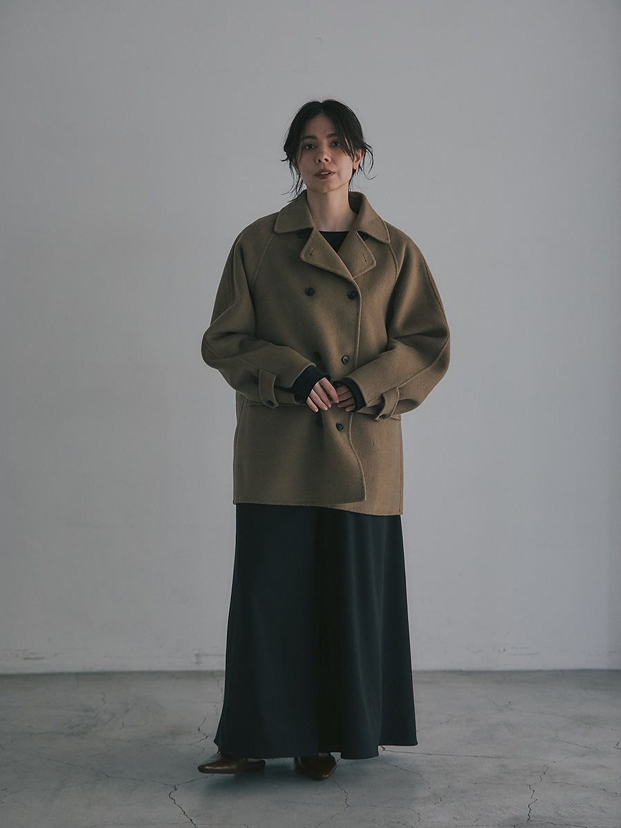 ウール混接結オーバーピーコート | Coat | AEFRE