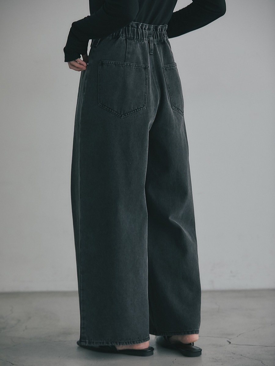 ウエストタックワイドデニムパンツ | Pants | AEFRE