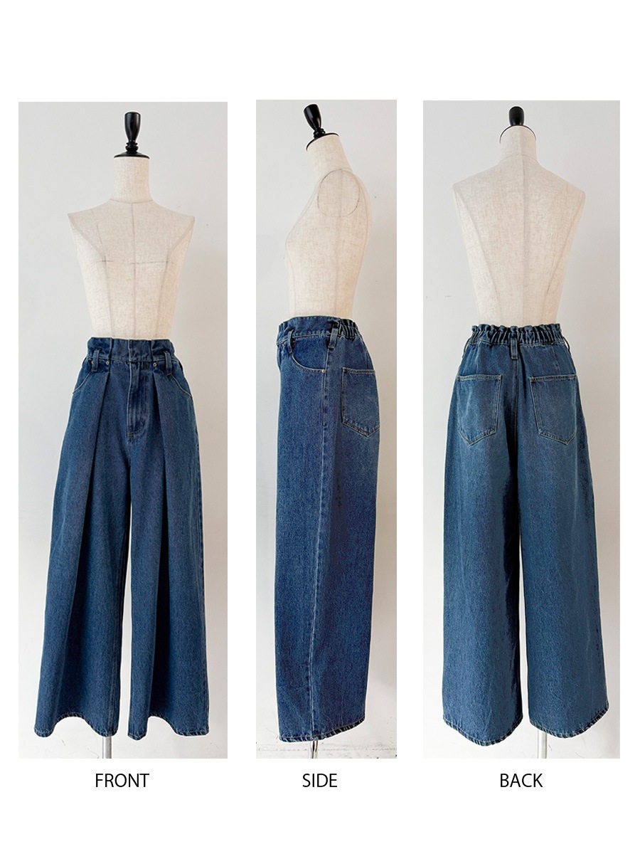 ウエストタックワイドデニムパンツ | Pants | AEFRE