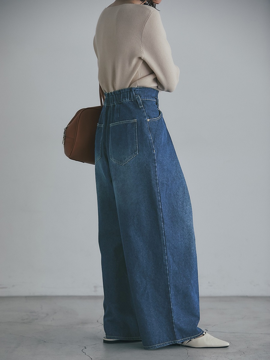 ウエストタックワイドデニムパンツ | Pants | AEFRE