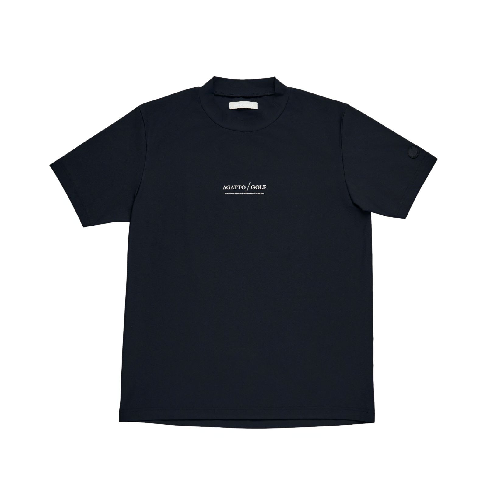 Front Logo Mock Neck BLACK