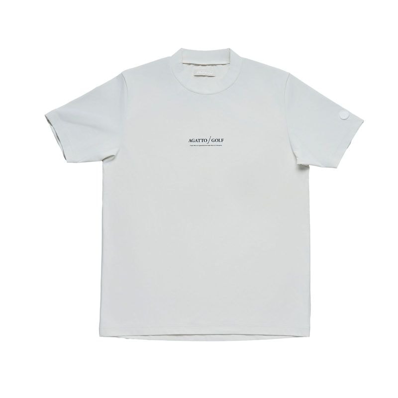Front Logo Mock Neck WHITE