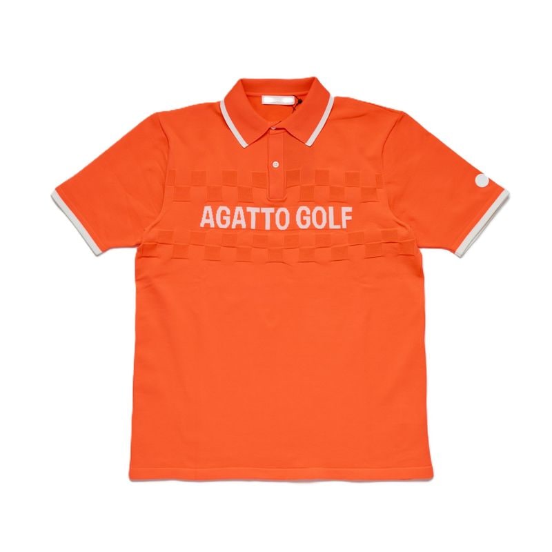 Waffle Grid Polo ORANGE