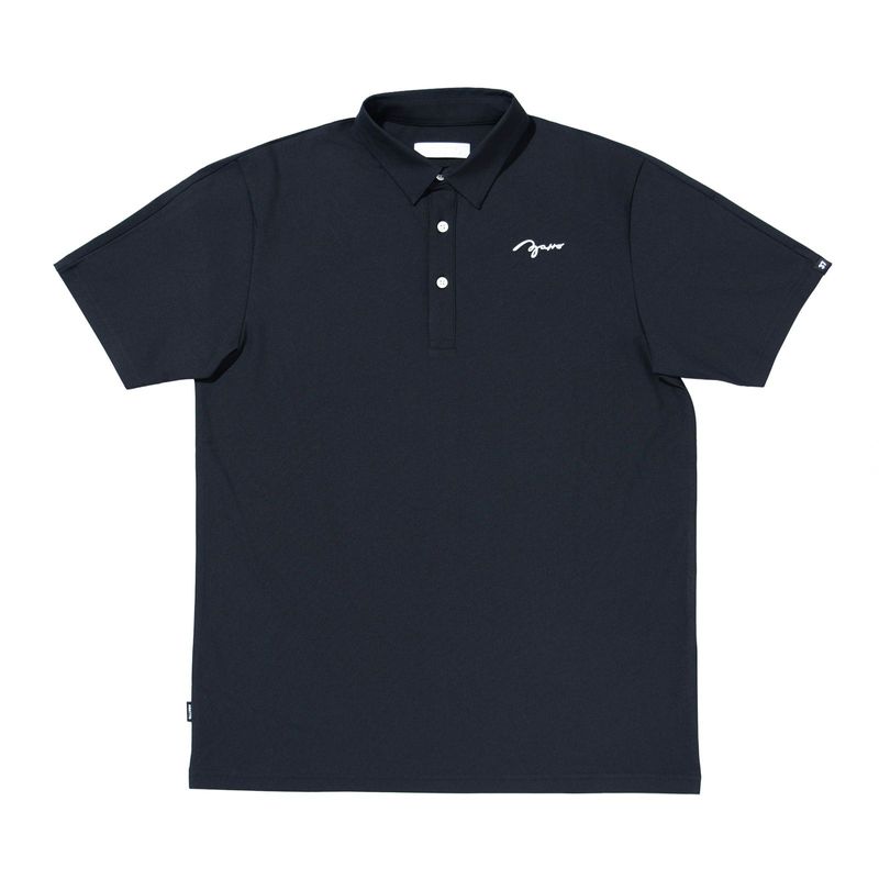 Stitch Back Logo Polo BLACK