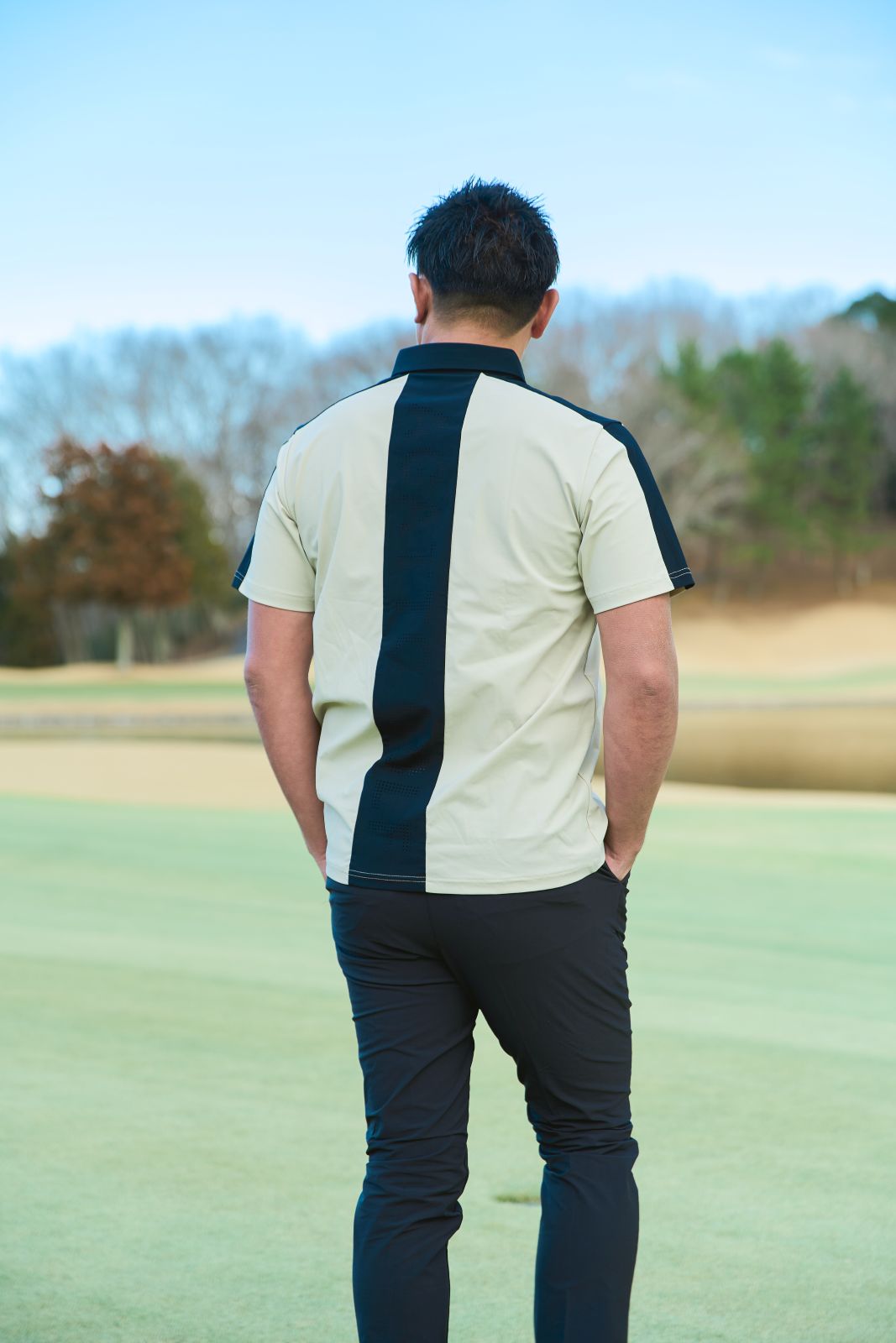 Bi-Color Panel POLO BEIGE×BLACK | TOPS | 【公式】AGATTO（アガット）