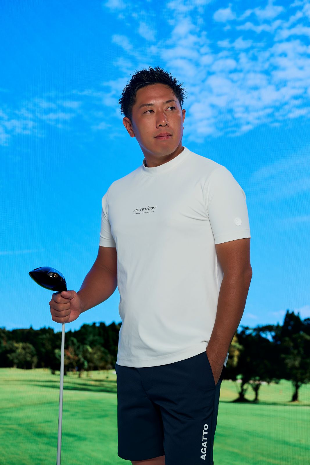 Front Logo Mock Neck WHITE