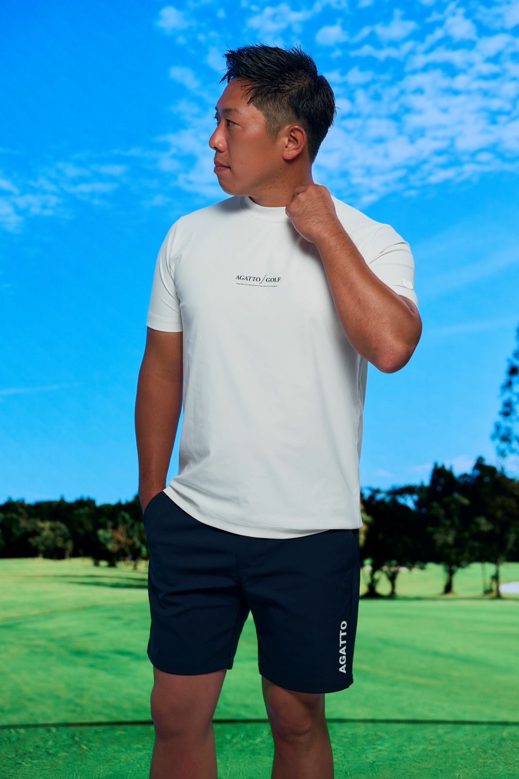 Front Logo Mock Neck WHITE