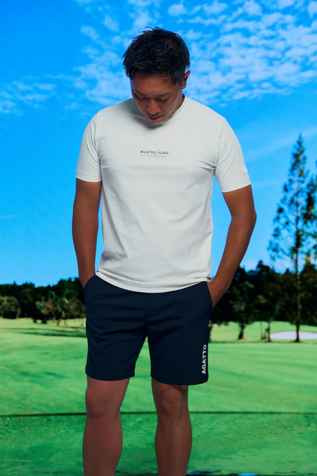 Front Logo Mock Neck WHITE