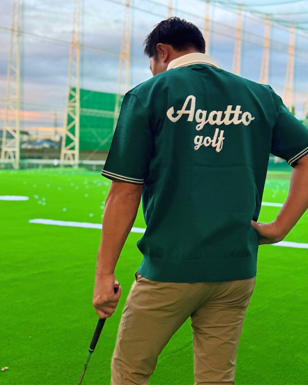 Contact Color Knit Polo GREEN | TOPS | 【公式】AGATTO（アガット）