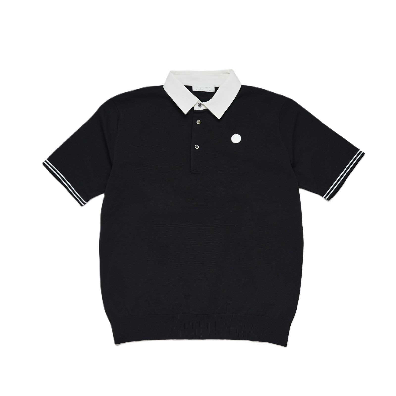Contact Color Knit Polo BLACK