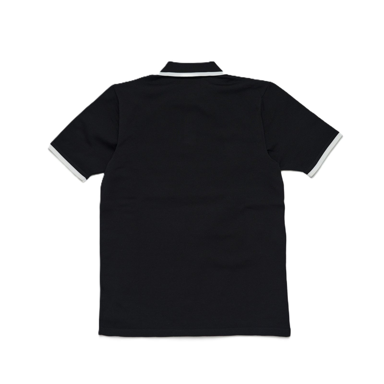 Waffle Grid Polo BLACK
