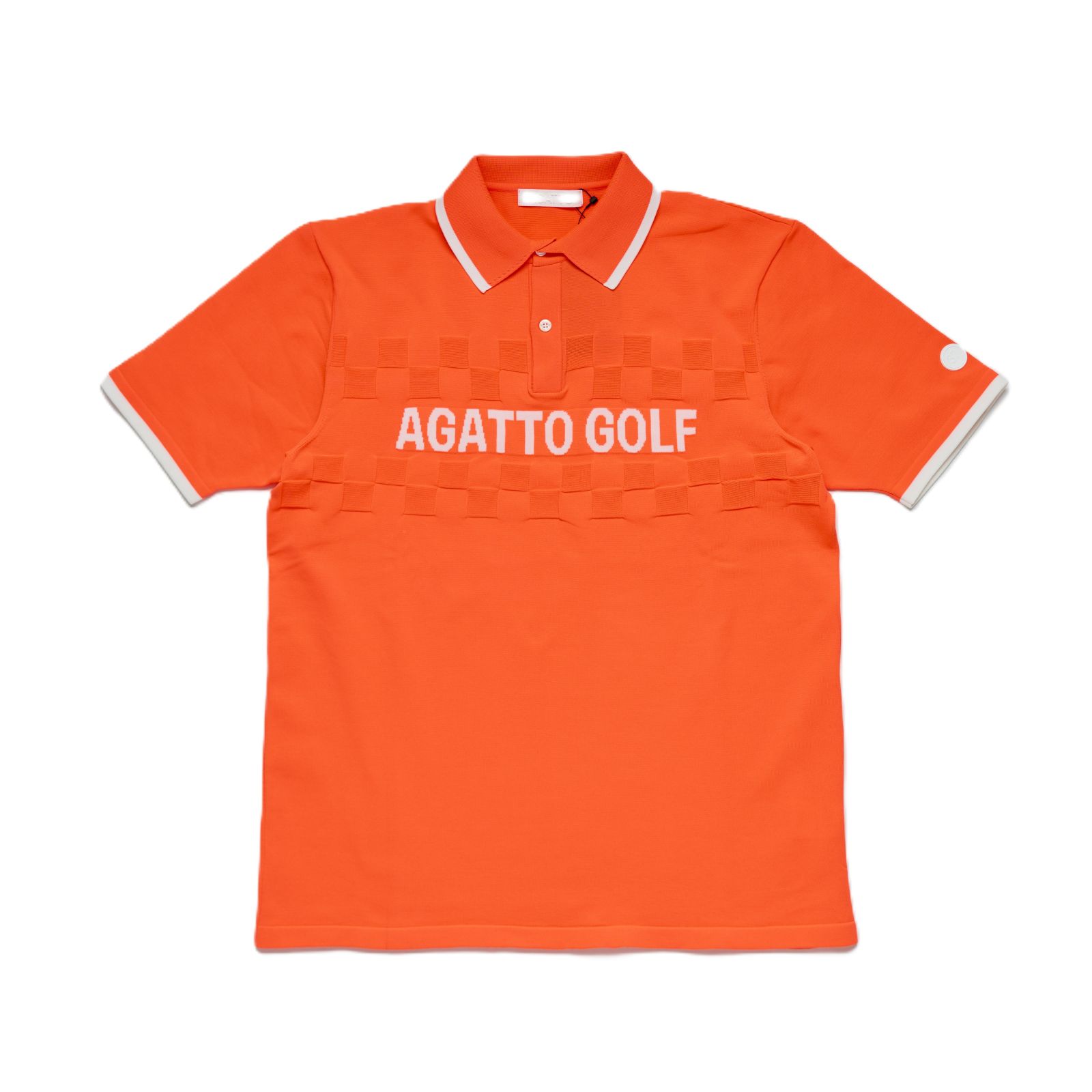 Waffle Grid Polo ORANGE