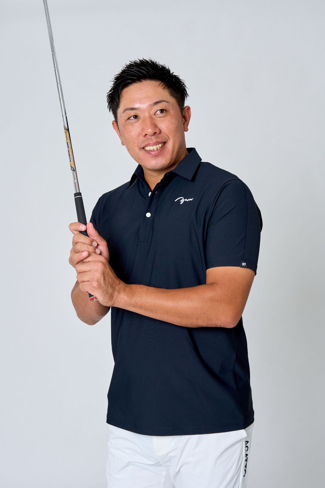 Stitch Back Logo Polo BLACK