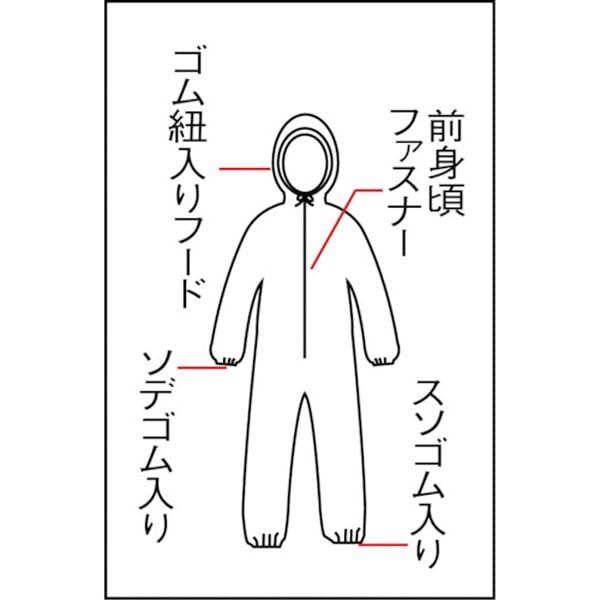 シゲマツ 全身化学防護服(使イ捨テ式) マイクロガード1500 XL (10着入