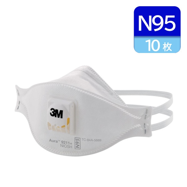 3M ꡼ N95 ȤΤ ɿХޥ CDC NIOSH  Aura 9211+N95 ӵ 10 