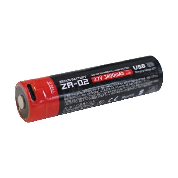 ZEXUS LED�إåɥ饤�����ѥ���������� ZR-02 3400mAh ZR-02