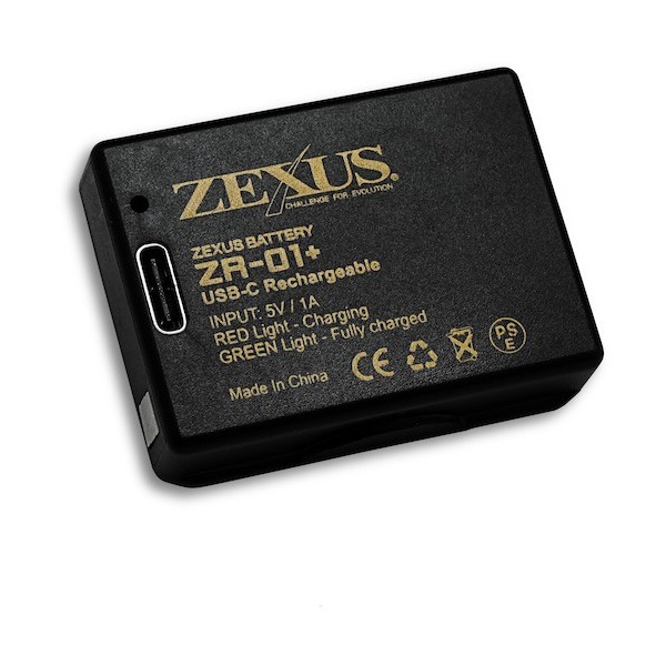 ZEXUS 専用リチウム電池 ZR-01+ ZR01PLUS|ヘッドライト|作業用・工事用等の安全ヘルメット