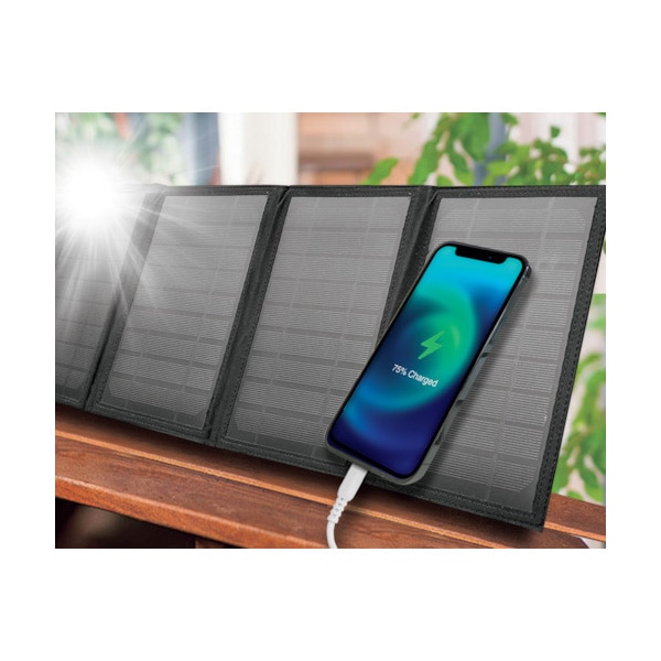 エアージェイ ソーラー充電器14WBK AJ-NSOLAR14W BK|災害用ソーラーチャージャー|防災グッズ