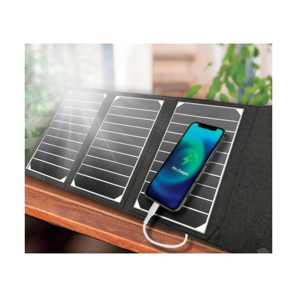 エアージェイ ソーラー充電器16WBK AJ-NSOLAR16W BK|災害用ソーラーチャージャー|防災グッズ