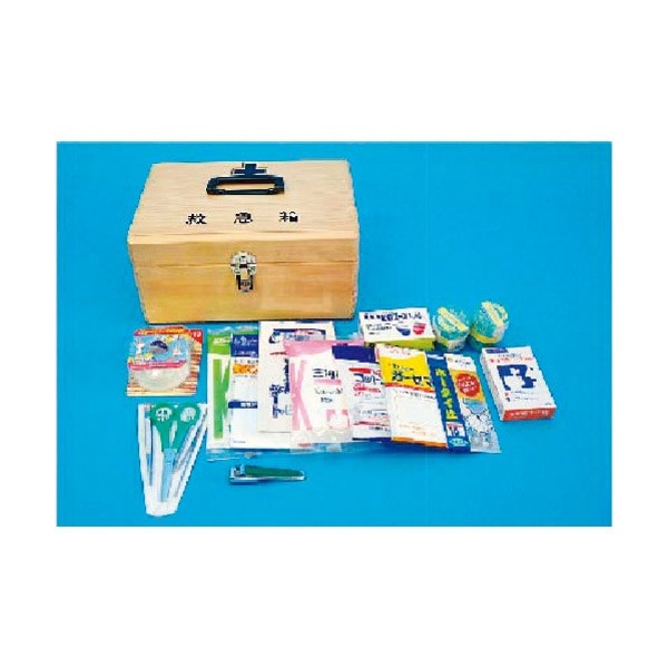ツクシ 救急箱(ハサミ、包帯、綿棒他ノセット:医薬品無シ 8201-A|救急箱|防災グッズ