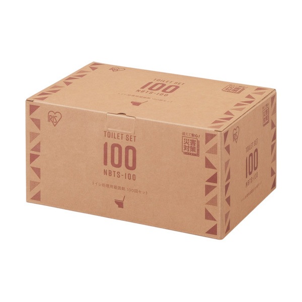IRIS 539036 トイレ処理セット 100回分 NBTS-100|簡易トイレ|防災グッズ
