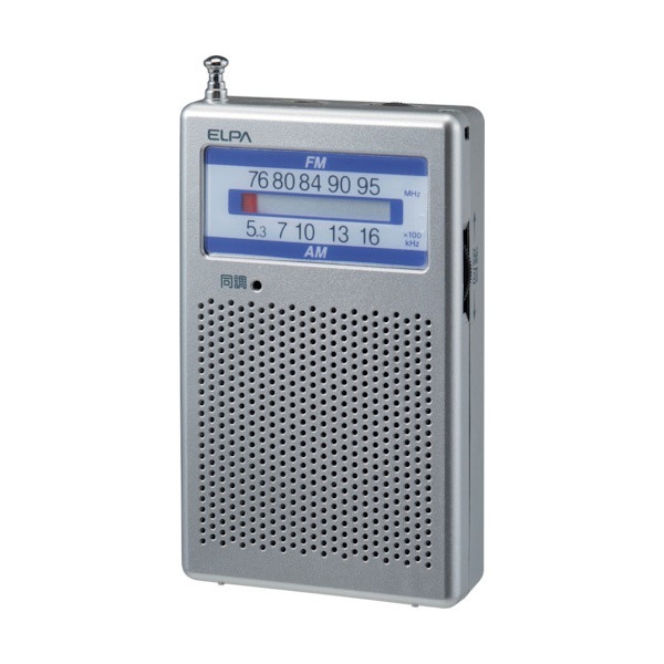 ELPA AM/FMポケットラジオ ER-P60F|携帯ラジオ・スピーカー|防災グッズ
