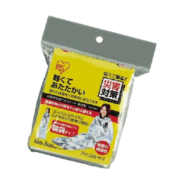 IRIS 532189 非常用アルミ保温シート 寝袋型 JTH-1020 シルバー JTH-1020-SL|寝具・敷物|防災グッズ