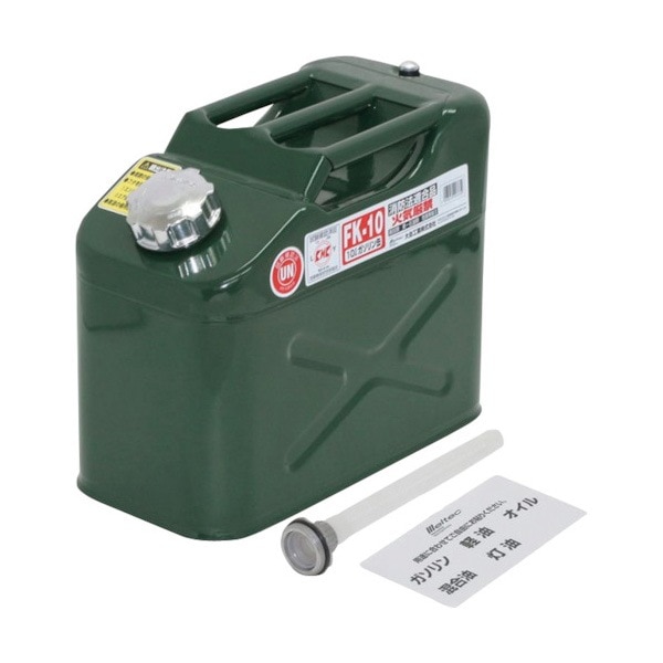 メルテック 10L縦型ガソリン携行缶 FK-10|ガソリン携行缶|防災グッズ