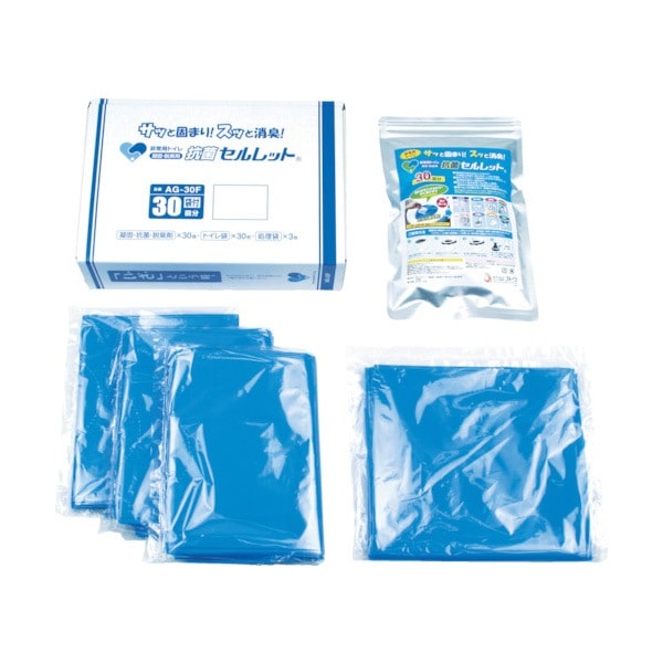 BROWN Ag抗菌セルレット 30回分セット AG-30F|簡易トイレ|防災グッズ