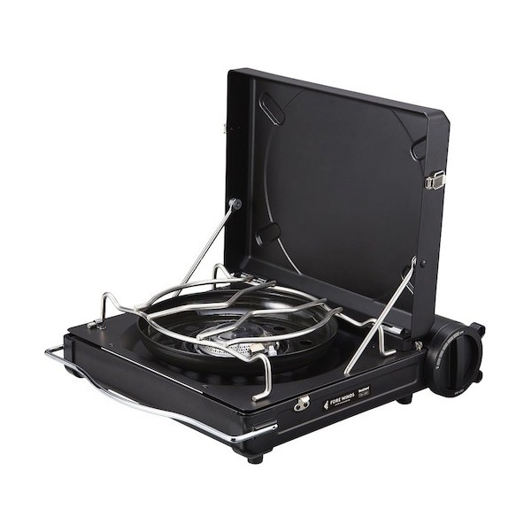 岩谷 カセットコンロ ラックスキャンプストーブ ブラック FW-LS01-BK|調理関連|防災グッズ