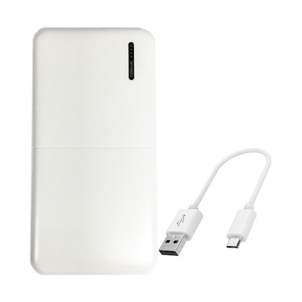 岡潮 USBモバイルバッテリー10,000mAh (USB-C/microUSB) 6151|携帯充電器・電池|防災グッズ