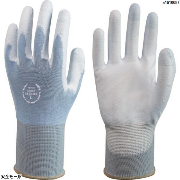 トワロン ウレタン背抜き手袋 快適背抜き3本指先強化 L　857L　1双|保護具|工業用副資材A