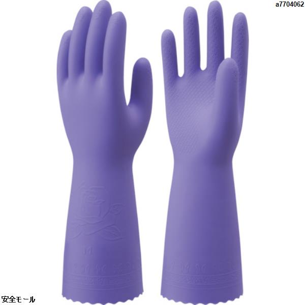 ショーワ 塩化ビニール手袋 ナイスハンドミュー厚手 バイオレット Lサイズ　NHMIALV　1双|保護具|工業用副資材A
