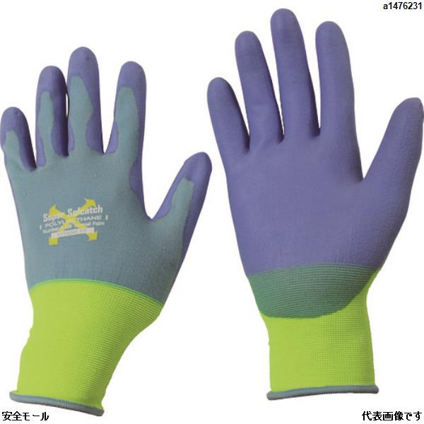 おたふく ソフキャッチEXフィット ウレタン ノーマルパーム ブルー/イエロー L　A396BLYLL　1双|保護具|工業用副資材A