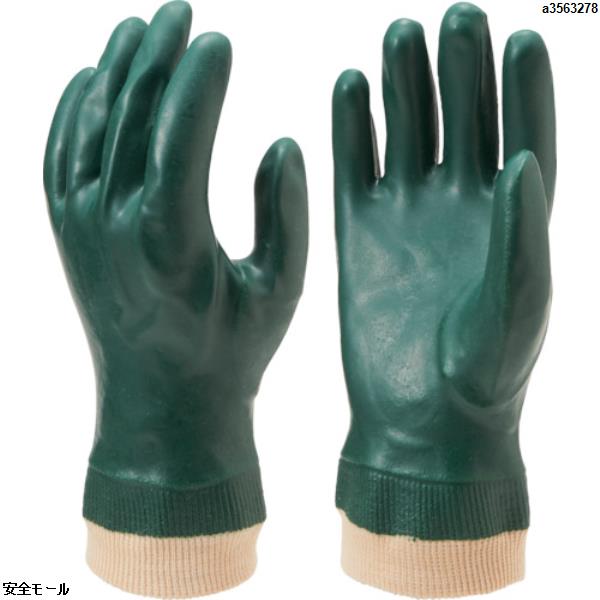 ショーワ 塩化ビニール手袋(裏布付) No50軽快手袋ハイロン グリーン Mサイズ　NO50M　1双|保護具|工業用副資材A
