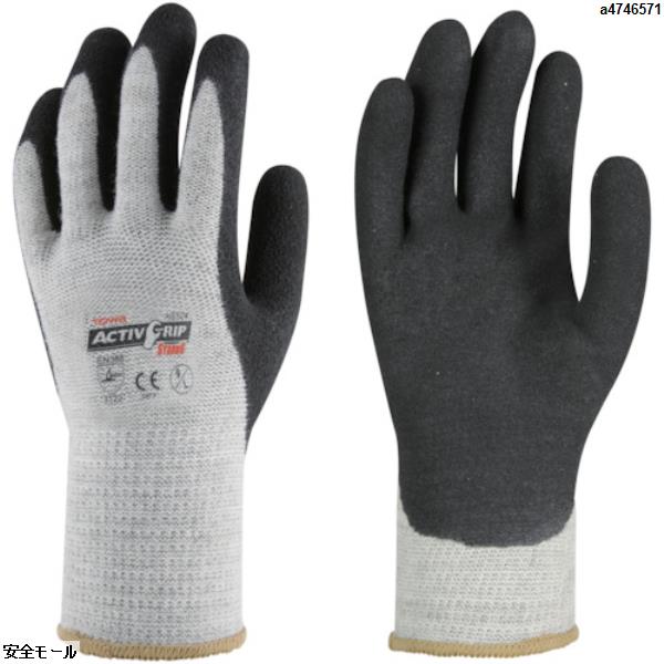 トワロン ニトリル背抜き手袋 アクティブグリップストロング L　523L　1双|保護具|工業用副資材A