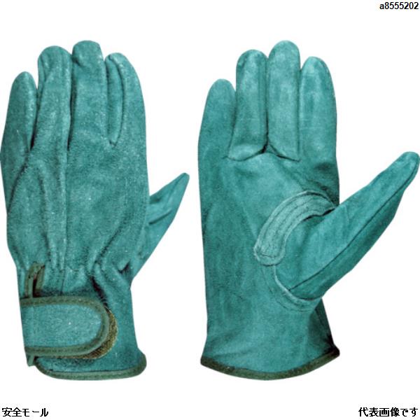 富士グローブ 牛床革手袋 EX-380 グリーン LL　5366　1双|保護具|工業用副資材A