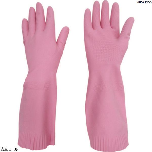 トワロン 天然ゴム手袋 トワローブ天然ゴムあつ手 ピンク M　200PM　1双|保護具|工業用副資材A
