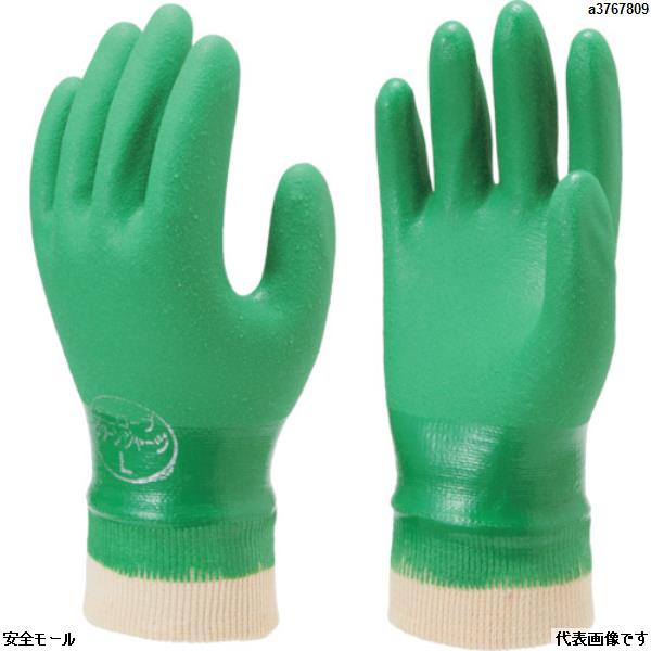 ショーワ 塩化ビニール手袋 No600グリーンジャージ Mサイズ　NO600M　1双|保護具|工業用副資材A