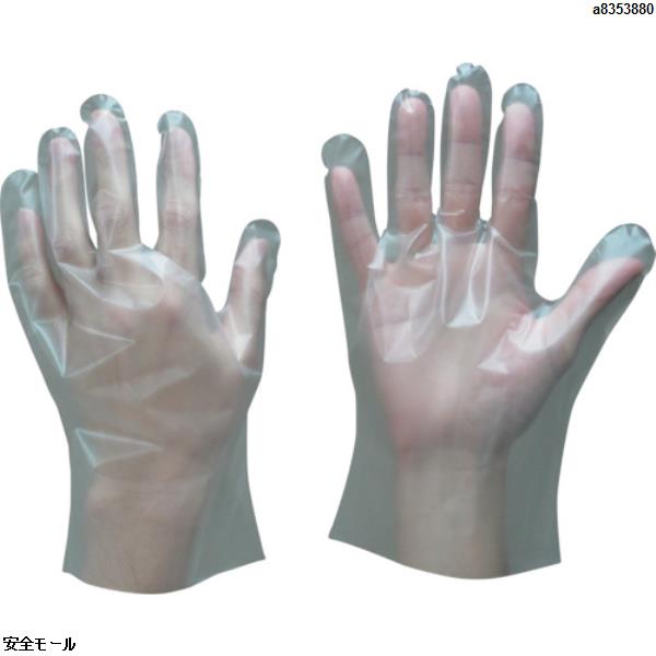 トワロン 使い捨て手袋 ポリエチレン手袋 内エンボス M (100枚入)　409M　1箱|保護具|工業用副資材A