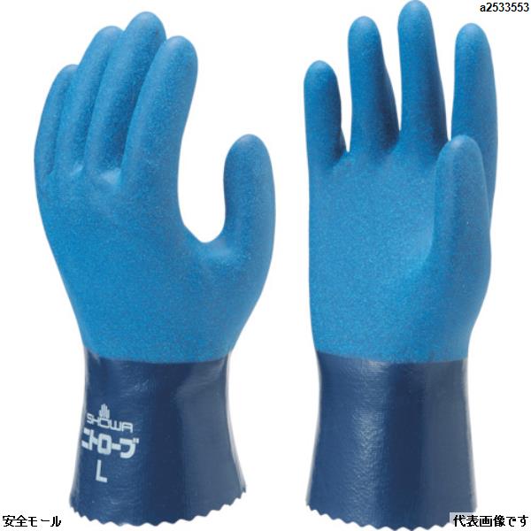 ショーワ ニトリルゴム手袋 No750ニトロ-ブ ブルー Mサイズ　NO750M　1双|保護具|工業用副資材A