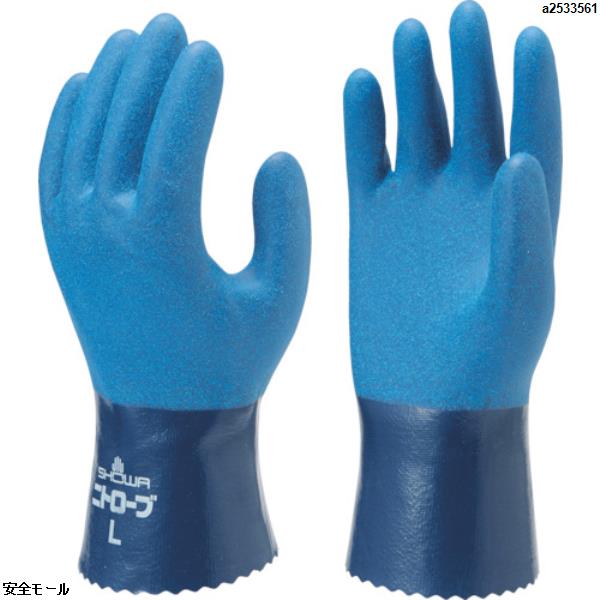 ショーワ ニトリルゴム手袋 No750ニトロ-ブ ブルー Lサイズ　NO750L　1双|保護具|工業用副資材A