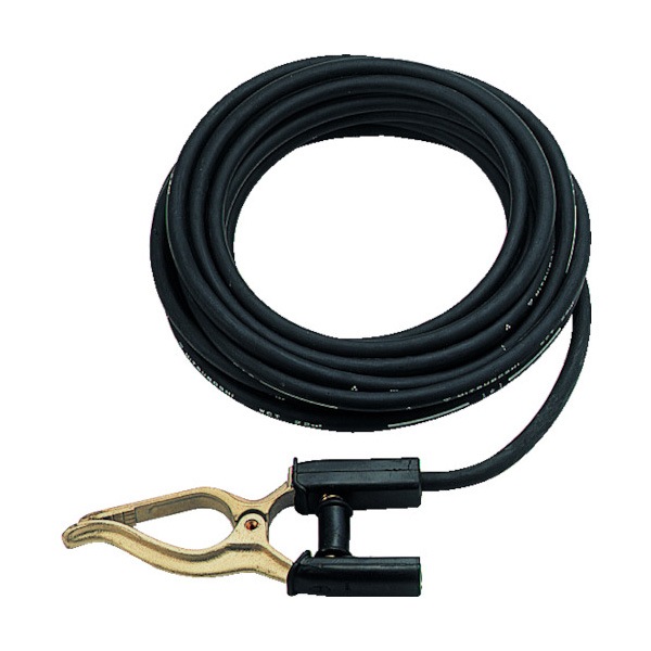 TRUSCO キャブタイヤケーブル アースクリップ丸端子付 10m TCT-3810KE|電気溶接用品|溶接用品