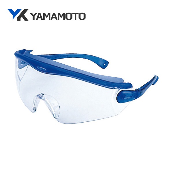 YAMAMOTO 一眼型セーフティグラス レンズ色クリア テンプルカラーブルー JIS規格品 SN-730BL|保護メガネ|ゴーグルなどの保護メガネ