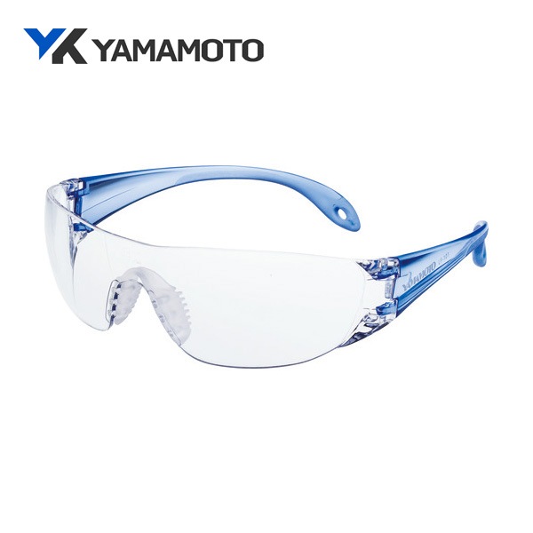 YAMAMOTO 一眼型セーフティグラス レンズ色クリア テンプルカラーブルー JIS規格品 LF-101|保護メガネ|ゴーグルなどの保護メガネ