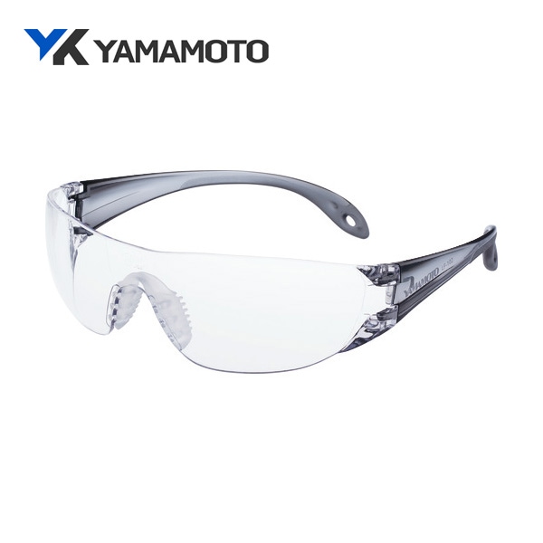 YAMAMOTO 一眼型セーフティグラス レンズ色クリア テンプルカラーライトスモークJIS規格品 LF-102|保護メガネ|ゴーグルなどの保護メガネ