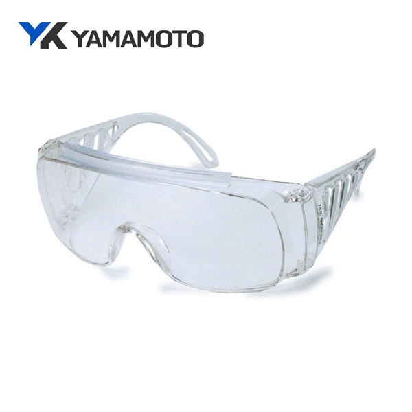 YAMAMOTO 一眼型セーフティグラス レンズ色クリア テンプルカラークリア NO.337 PET|保護メガネ|ゴーグルなどの保護メガネ