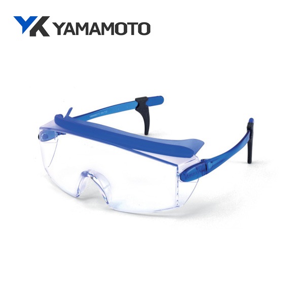 YAMAMOTO 一眼型セーフティグラス レンズ色クリア テンプルカラークリスタルブルー フレーム色ブルー SN-735 CRSBLU|保護メガネ|ゴーグルなどの保護メガネ