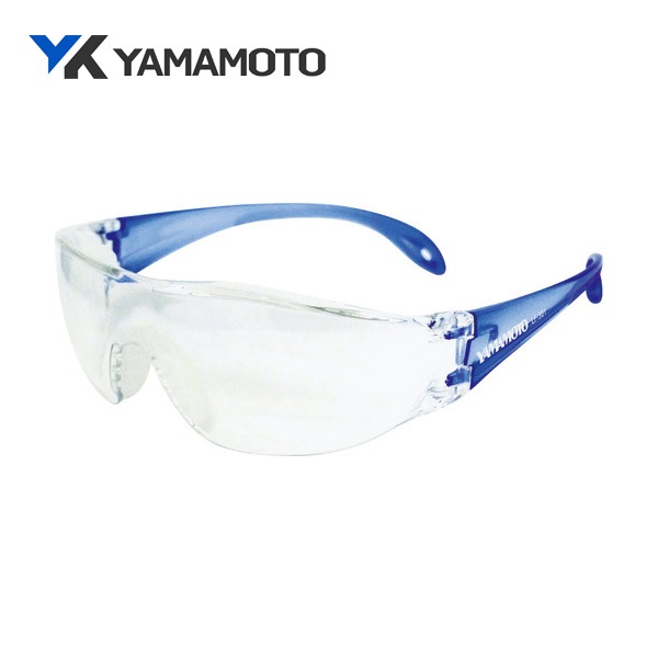YAMAMOTO 一眼型セーフティグラス レンズ色クリア テンプルカラーブルー JIS規格品 LF-301|保護メガネ|ゴーグルなどの保護メガネ