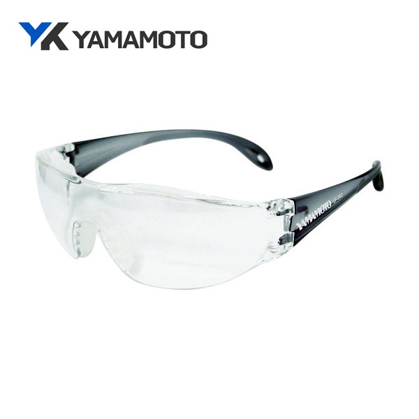 YAMAMOTO 一眼型セーフティグラス レンズ色クリア テンプルカラーグレー JIS規格品 LF-302|保護メガネ|ゴーグルなどの保護メガネ